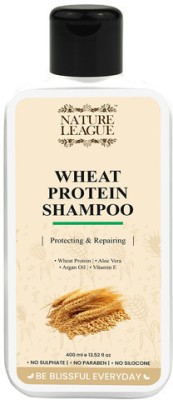 Nature League Wheat Protein, Protecting & Damage Repairing Shampoo, Sulphate & Paraben Free(400 ml)