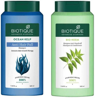 BIOTIQUE Ocean Kelp & Fresh Neem 340Ml Shampoo ( Pack Of 2)(680 ml)