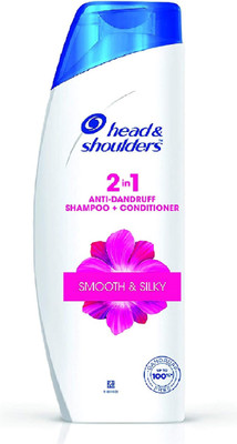 HEAD & SHOULDERS 2 IN 1 SMOOTH & SILKY ANTI DANDRUFF, 340ML PACK OF 1(340 ml)