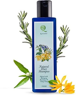Qaadu Natural Hair Shampoo Infused with Bringraj, Rosemary and Ylang Ylang(200 ml)