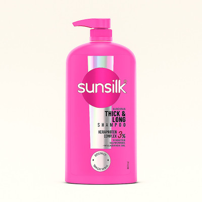 SUNSILK New-Lusciously Women Thick & Long Shampoo Keratin Yoghurt Complex & Macadamia(1 L)