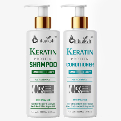 CHITAAKSH Keratin Shampoo and Keratin Conditioner Smooth Therapy(2 Items in the set)
