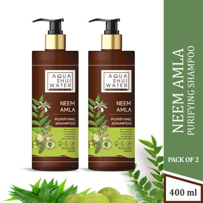 Aqua Shui Water Neem Amla Purifying Shampoo for all Hair Type (Pack of 2)(400 ml)