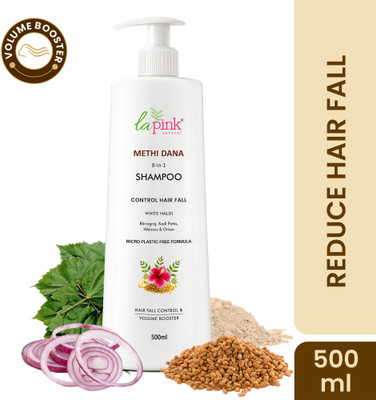 La Pink Methi Dana Shampoo 8-in-1 Anti Hair Fall | Strengthens Roots for Unisex(500 ml)