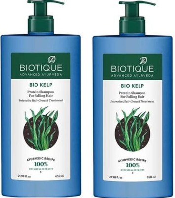 BIOTIQUE Advance Ayurveda Bio Kelp Protein Shampoo For Falling Hair Ambz Men & Women Combo 1300 Ml(1300 ml)