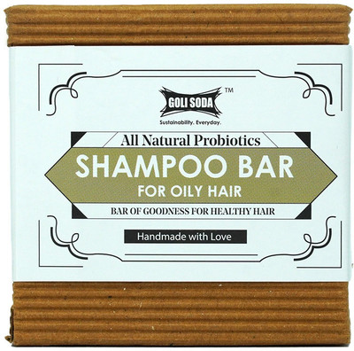 GOLI SODA All Natural Probiotics Shampoo Bar for Oily Hair - (Pack Of 1)(90 ml)