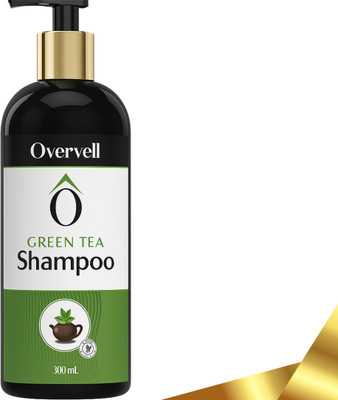 overvell 3X Green Tea Anti-Dandruff Shampoo – Calm Scalp & Control Dandruff(300 ml)