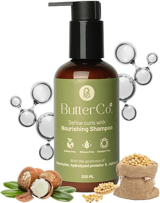 ButterCo. Shampoo For Curly Dry Frizzy Hair Get Bouncy Curls Frizz Protection Enriched(200 ml)