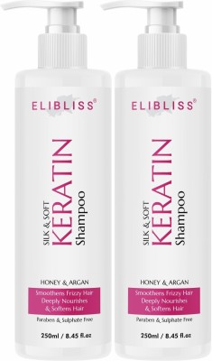 ELIBLISS Keratin Anti-Dandruff Shampoo for Itchy Flaky Scalp & Dandruff Control Pack of 2(500 L)