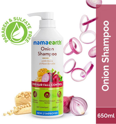 Mamaearth Shampoo for Hair Fall Control & Hair Growth with Onion & Plant Keratin(650 ml)
