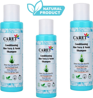 Caret Organic Conditioning Aloevera & Neem Shampoo For men & women & All hair types(300 ml)