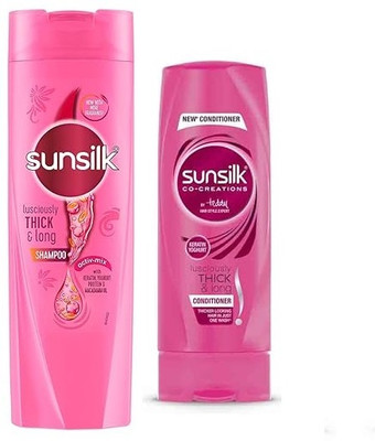 SUNSILK Lusciously Thick & Long Shampoo 180ml & Thick & Long Conditioner 180ml(360 ml)