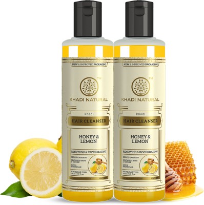 KHADI NATURAL Herbal Honey & Lemon Cleanser/Shampoo (Pack of 2)(420 ml)