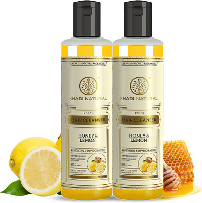 KHADI NATURAL Herbal Honey & Lemon Cleanser/Shampoo (Pack of 2)(420 ml)