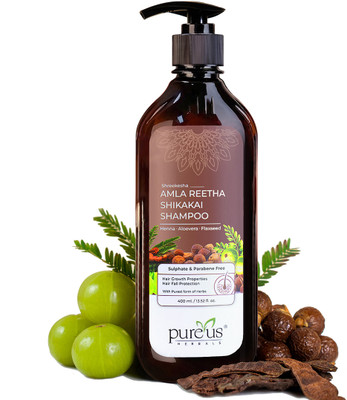 Pureus Herbals Amla Reetha Shikakai Sulphate & Paraben Free Shampoo(400 ml)