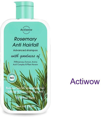 ACTIWOW Rosemary Shampoo For Detoxifying Scalp and Reducing Fall(300 ml)