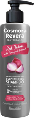 COSMORA REVERA RED ONION SHAMPOO FOR FOR PREVENT HAIR FALLS PACK OF - 1(200 ml)