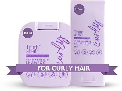 Truth & Hair Hydro Nourish Shampoo 180 ml & Conditioner 120 ml Combo Pack for Curly Hair(300 ml)