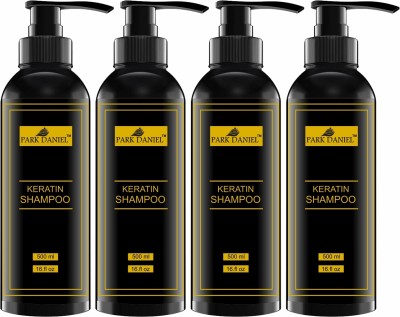 PARK DANIEL Keratin Smooth Shampoo Control Anti-Breakage,Damage & Dry Hair Pack 4 of 500ML(2000 ml)