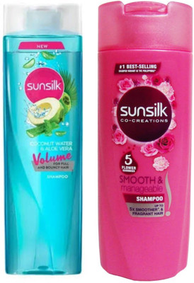 SUNSILK Lusciously Thick & Long Shampoo - With Keratin 178ml + coconut shampoo 170ml(348 ml)
