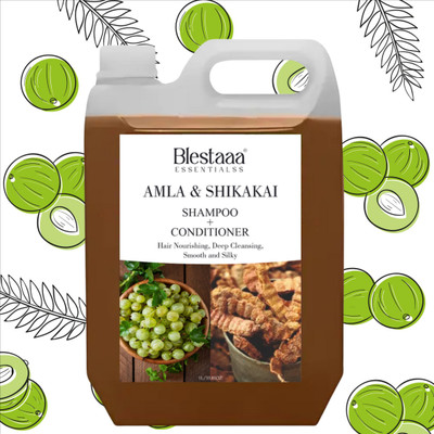 blestaaa essentialss Shikakai, Areetha and Amla Hair Shampoo with Conditioner(1 L)