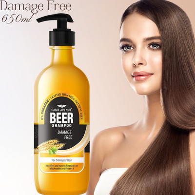 PARK AVENUE Beer shampoo For Damaged hair Crafted with Natural Beer-650ml(650 ml)
