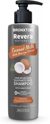 Bronxton Revera coconut milk with moringa extract shampoo 200ml pack of 01(200 ml)
