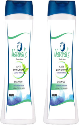 Natural's Care for Beauty Anti-Dandruff Conditioner Shampoo Pack Of 2(500 ml)