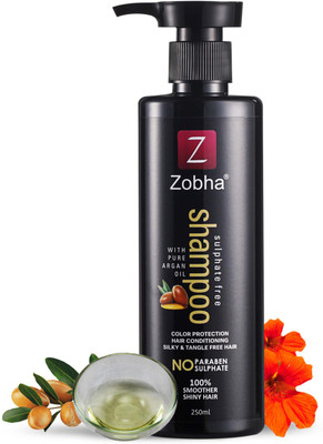 Zobha Sulphate Free Shampoo With Pure Argan Oil For Color Protection, Hair(250 ml)