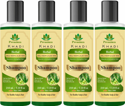 Premium Khadi Natural Amla Neem Aloevera Shampoo(840 ml)