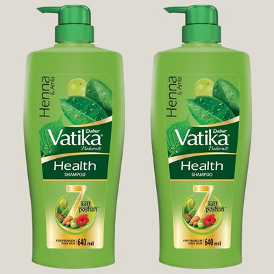 DABUR VATIKA Vatika Health Shampoo Heena & Amla Pack - 2(1280 ml)