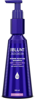 BBlunt Intense Moisture Shampoo for Dry & Frizzy Hair with Jojoba & Vitamin E(300 ml)