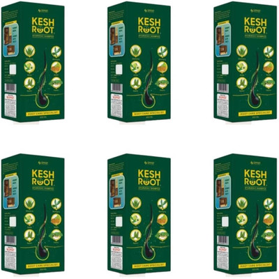 smart laboratories Keshroot Ayurvedic Shampoo | Hair Fall Control Shampoo| Pack of 6 Each 200 ML(1200 ml)