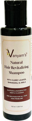 vanyam Natural Hair Revitalizing Shampoo With Curry Leaves Bhringraj & Amla(100 ml)
