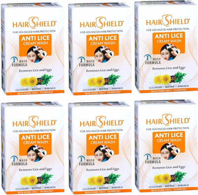 Spa ruca HAIR'SHEILD ANTI LICE CREAM FOR REMOVE LICE & EGGS PACK OF 30ml x 6(180 ml)