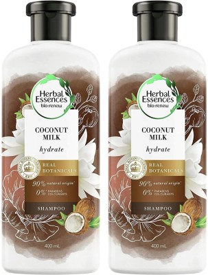 Herbal Essences Bio Renew Hydrate Coconut Milk Shampoo 400 ML Pack Of 2(800 ml)