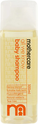 Mothercare All We Know Baby Shampoo | Gentle No-Tear Formulation for Soft & Shiny Hair(300 ml)