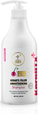 Global Amazon Secrets KeraBTX Smoothing Shampoo | Btx Infusion, Fenugreek, Omega 3 & BioKeratin(500 ml)