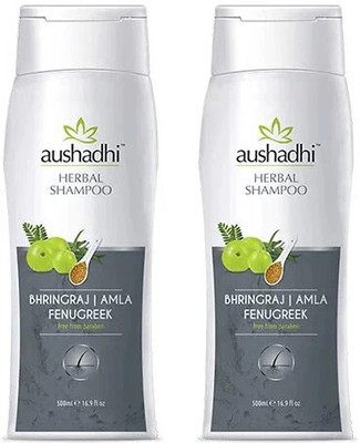 aushadhi Herbal Shampoo | Bhringraj, Amla & Fenugreek for Shine(1000 ml)