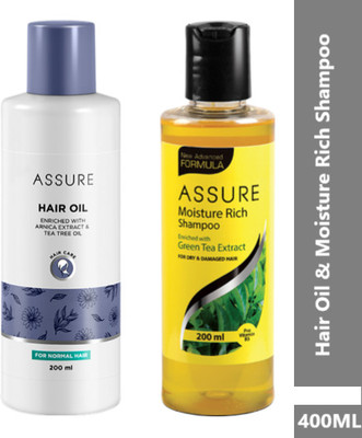 ASSURE Hair Oil & Moisture Rich Enriched Green Tea Extract-(400 ml)