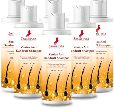 Zenius Anti Dandruff Shampoo Control Dandruff & Dryness, Flaking, Itching Care (Pack 6)(1.2 L)
