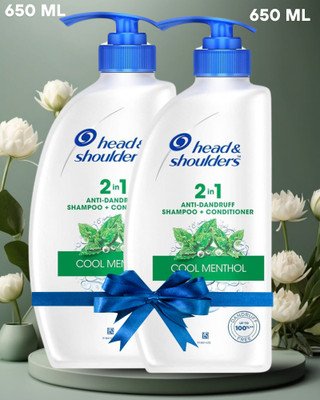 Head and Shoulders 2 in 1 anti dandruff cool menthol shampoo(1300 ml)