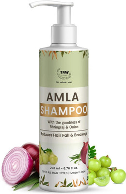 TNW - The Natural Wash Amla Shampoo with the goodness of Bhringraj & Onion reduces hair fall & breakage suits all hair types(200 ml)