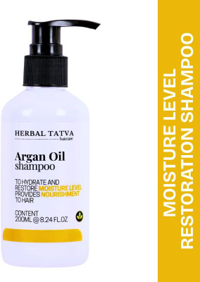 Herbal Tatva Argan Oil Shampoo for Dry & Frizzy Hair, Deep Nourishment with Argan Oil & Amla(200 ml)