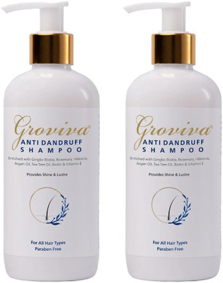 groviva Anti Dandruff Shampoo | Complete Hair Solution |300 ml (Pack of 2)(300 ml)