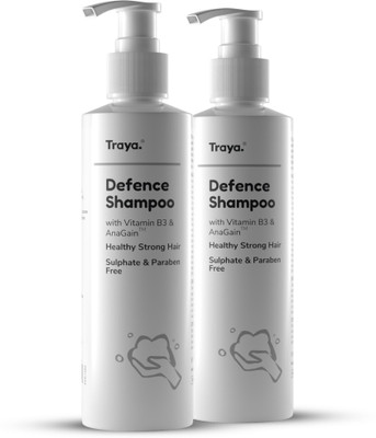 Traya Defence Shampoo for Scalp Nourishment | Contains Biotin & Anagain (Pack of 2)(200 ml)