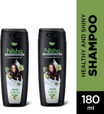 Nisha Avacado & Brahmi Oils Shampoo For Strong Beautiful Hair, 180 ML - Pack Of 2(360 ml)