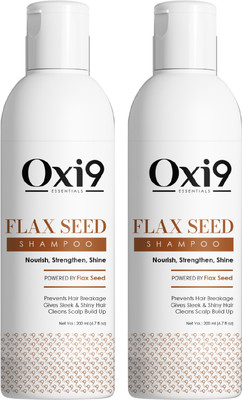Oxi9 Flax Seed Shampoo | Pack of 2 | For Sleek & Shiny Hair |(200 ml)