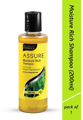 ASSURE Moisture Rich Shampoo Enriched with Green Tea Extract pack of 1(200 ml)