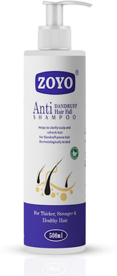 zoyo ANTI DANDRFF & HAIR FALL SHAMPOO 500ML(500 ml)